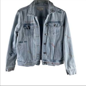 Women’s Pacsun Denim Blue Button Down Jacket Medium!